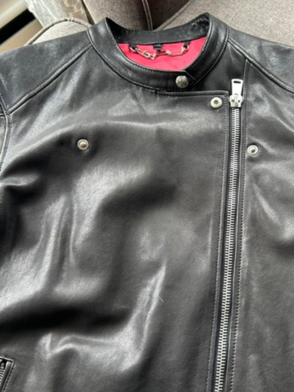 EUC Belstaff Leather Moto Jacket (sz 46 / US 12) - Picture 4 of 14